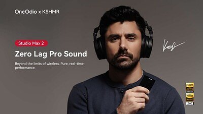 OneOdio and KSHMR Challenge Pro Audio with 9ms Wireless Headphones