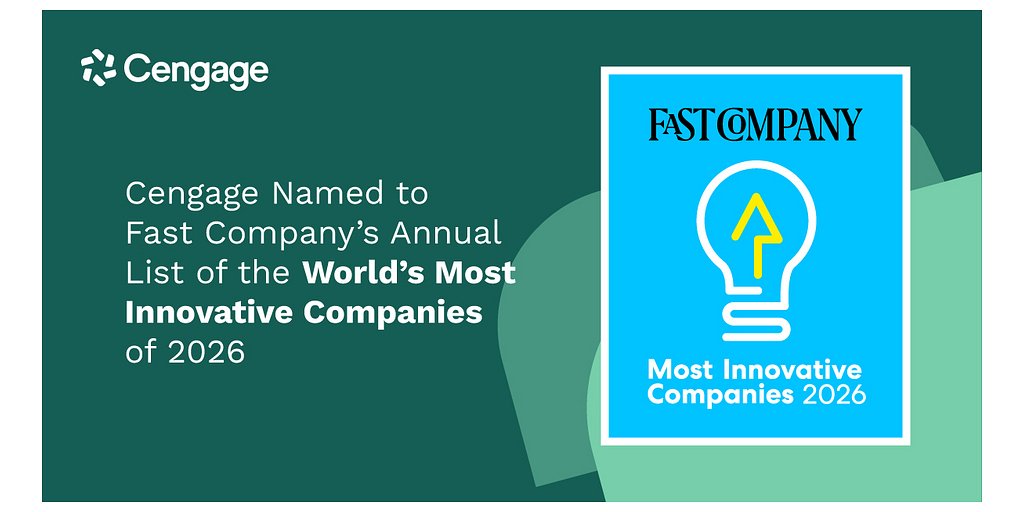 Cengage's AI Edtech Earns Top Innovation Award from Fast Company