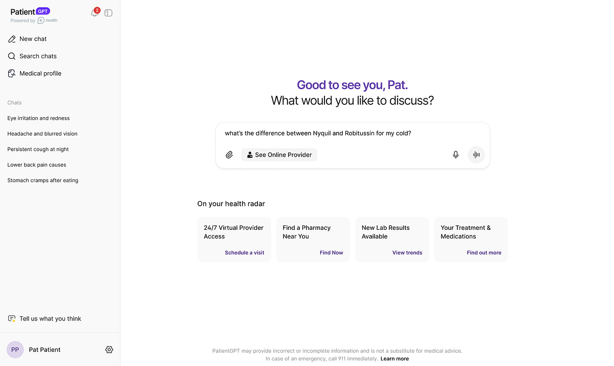 Hartford HealthCare Unveils PatientGPT, an AI Tied to Your Medical Records