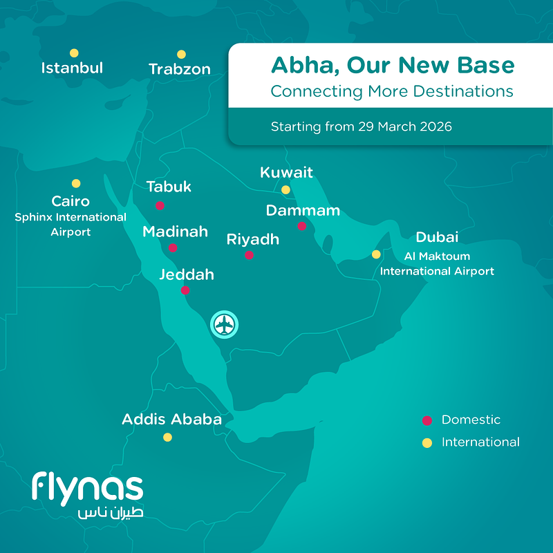 flynas's New Abha Hub to Supercharge Saudi Tourism Ambitions