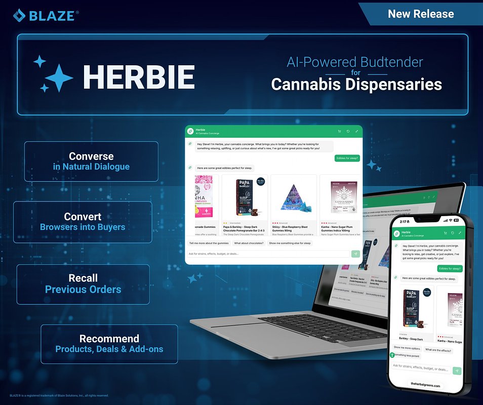BLAZE Unveils Herbie AI, Pushing Cannabis Retail Into a New Digital Era