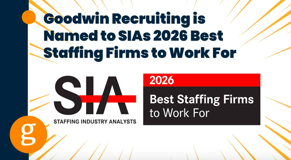 Goodwin Recruiting’s Culture Earns Prestigious Best Place to Work Award