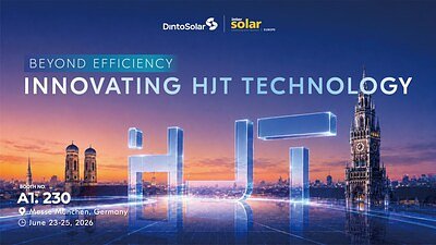 Dinto Solar Unveils 765W HJT Panels, Targets Vertical PV in Europe