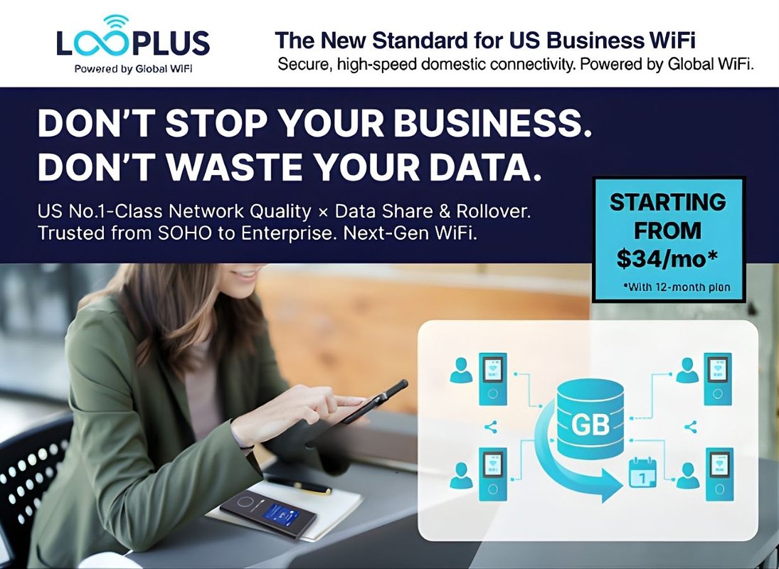 LOOPLUS Enters US Market, Challenging Business WiFi with Rollover Data