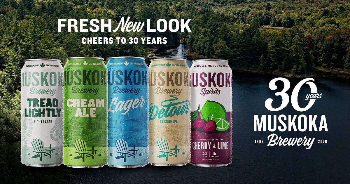 Muskoka Brewery Unveils New Look for 30th Anniversary