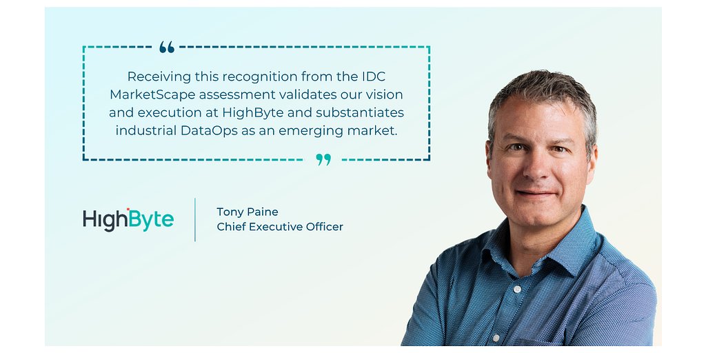 HighByte Named Leader in Inaugural IDC MarketScape for Industrial DataOps