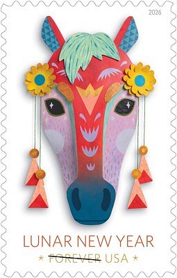USPS Gallops into Lunar New Year with Vibrant Horse Stamp