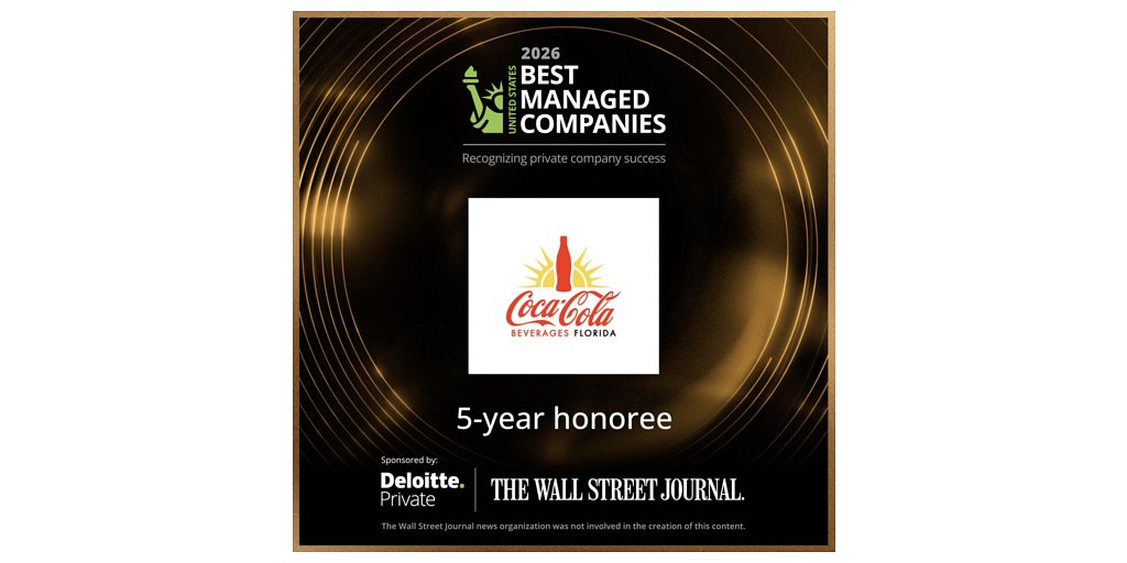 Coke Florida's Fifth 'Best Managed' Award Cements Its Growth Blueprint