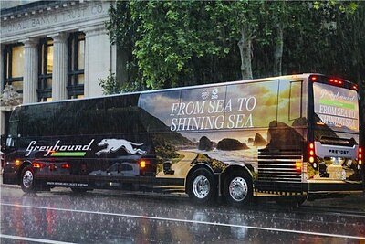 Greyhound's Patriotic Fleet Hits the Road for America's 250th