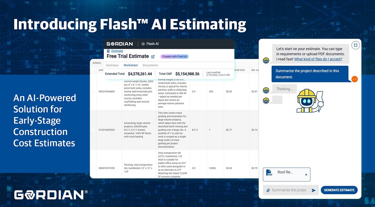 Gordian's AI Tool Slashes Construction Estimating from Days to Minutes