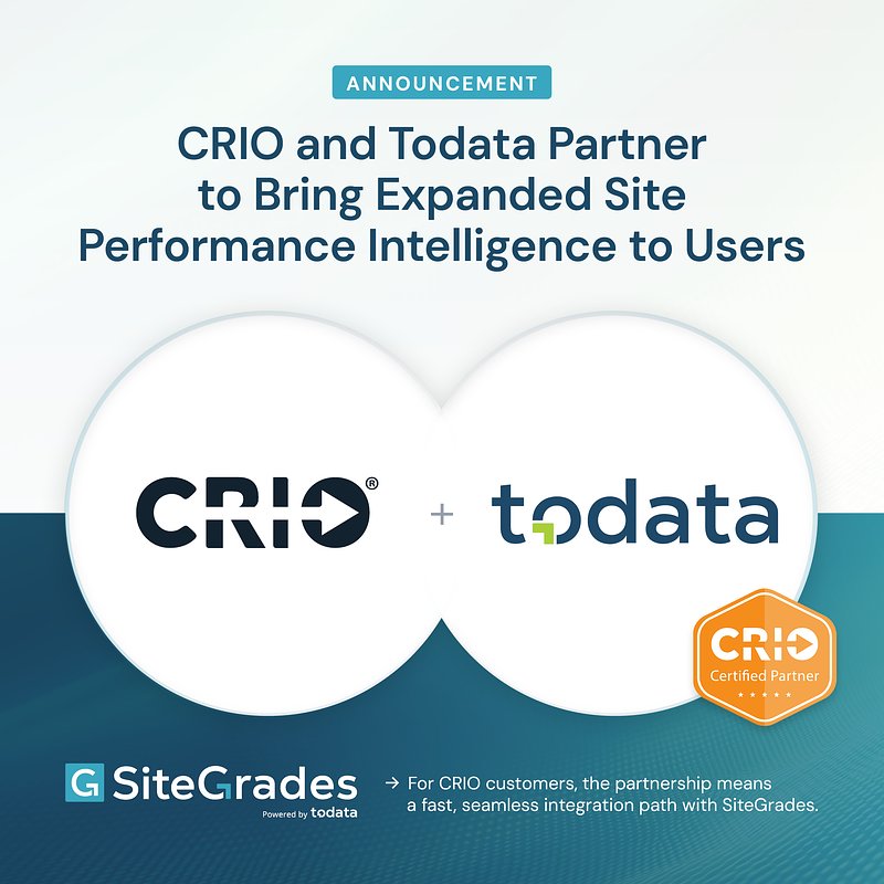 CRIO and Todata Debut AI Analytics to Optimize Clinical Trials