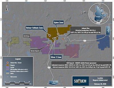 SOQUEM Hits Bonanza Silver, Visible Gold at Quebec's Wagosic Project