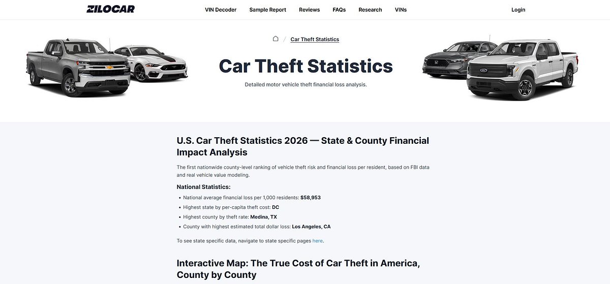 Car Theft's True Cost: Study Reveals $20B Hit on US Communities