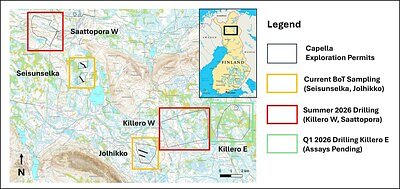 Capella Begins Key Gold Sampling in Finland's Arctic Frontier