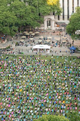 Halara's High-Tech Yoga Partnership Transforms Bryant Park This Summer