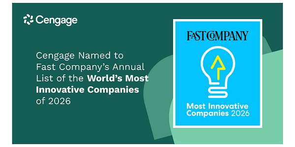 Cengage's AI Edtech Earns Top Innovation Award from Fast Company