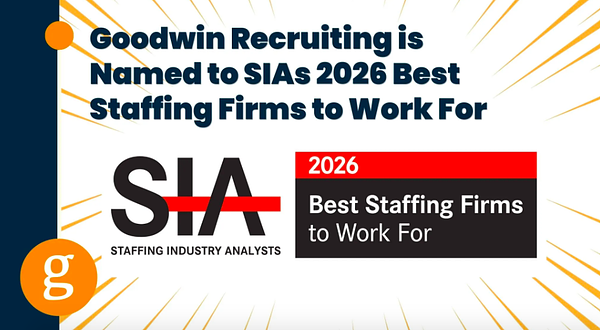 Goodwin Recruiting’s Culture Earns Prestigious Best Place to Work Award