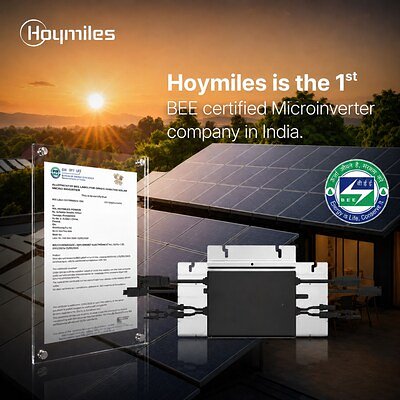 Hoymiles Sets Efficiency Standard with Top BEE Rating in India