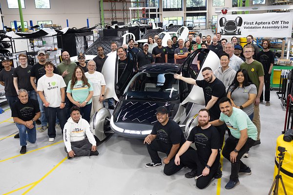 Aptera's Solar EV Rolls Off Line, Nearing Production Reality