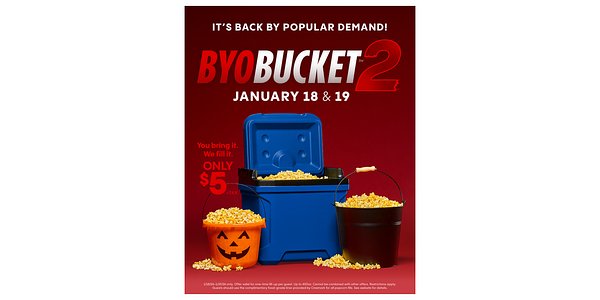 Cinemark and Lowe's Bet Big on Viral Popcorn Bucket Bonanza