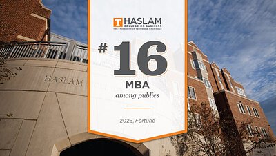 UT Haslam MBA Rises in Ranks, Spotlighting Public Program Excellence